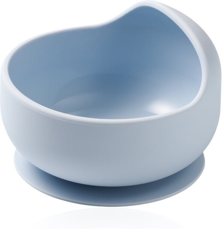 BabyOno Siilicone Plate 6m+ bol en silicone avec ventouse 6 m+ Blue 1 pcs
