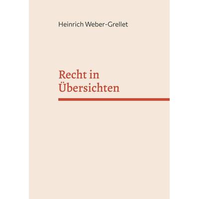 Recht in Übersichten, Taschenbuch von Heinrich Weber-Grellet, BoD – Books on Demand, 978-3-696-37306-1