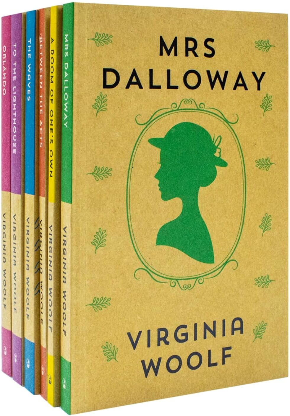Classic Editions The Virginia Woolf Collection 6 Books Set   A Room of One’s Own, Mrs Dalloway, To the Lighthouse, Orlando, The Waves & Between the Acts - Timeless Mod