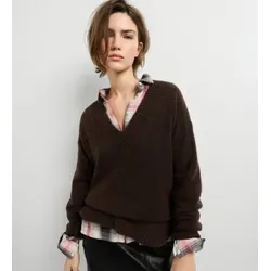 Pepe Jeans für Damen. PL7000218 Pullover Ashley V braun (M), Lässig, Acryl