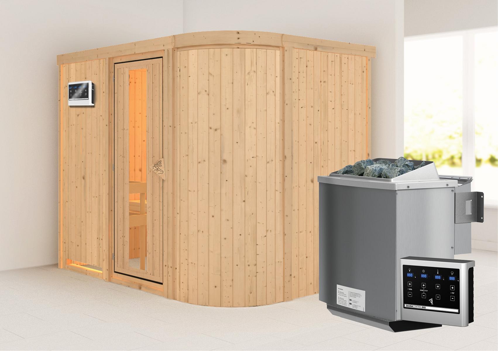 KARIBUHOLZT Titania 4 Front, 9kW Bio ext.S mit einer Energiespartür 16879857