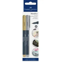 Faber-Castell 160796 Marker 2 Stück(e) Pinselspitze Gold, Metallisch