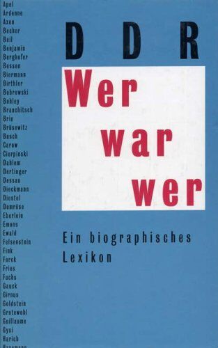 Jochen Cerny - Wer war wer, DDR. Ein biographisches Lexikon - Preis vom 09.10.2026 07:28:09 h