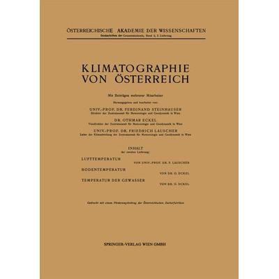 Klimatographie von Österreich, Taschenbuch von , Springer Wien, 978-3-211-86258-2