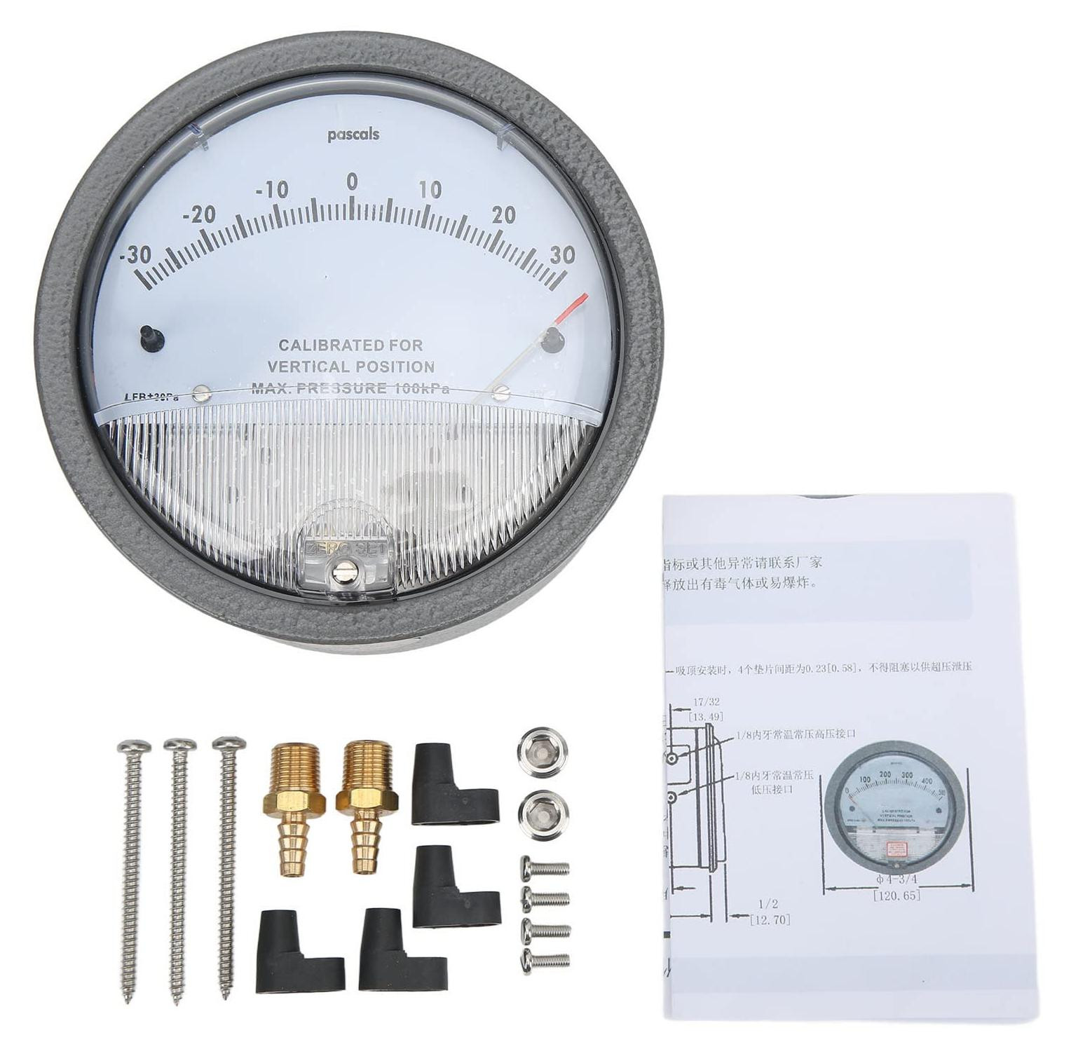 Dripio Differentieel drukmeetinstrument Manometer Aluminium 1/8" binnendraad 0–? bar