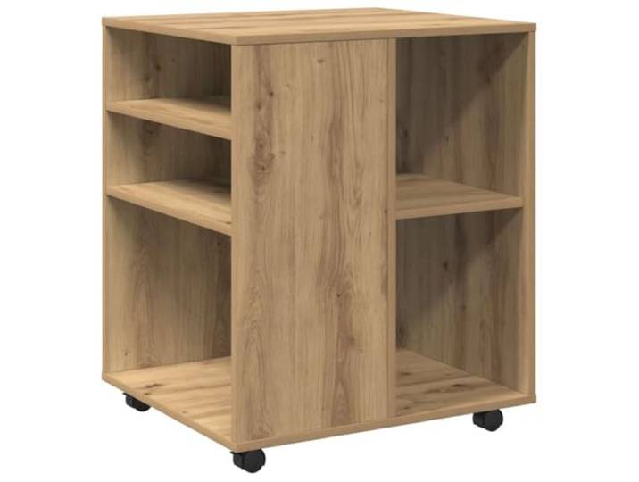 HKLGBVCR Rollschrank, Eiche, handgefertigt, 60 x 53 x 72 cm, Holz Abschließbare Rollen, Nasswischen, Druckerraum, Dateiaufbewahrung, glatte Oberfläche, Bürogebrauch