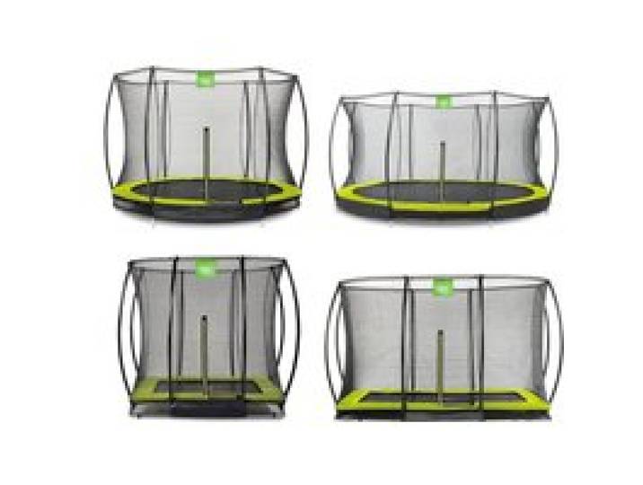 EXIT TOYS Trampoline au sol Silhouette avec filet de sécurité