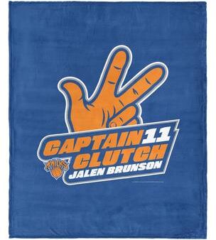 NBA New York Knicks Jalen Brunson Silk Touch Throw Blanket