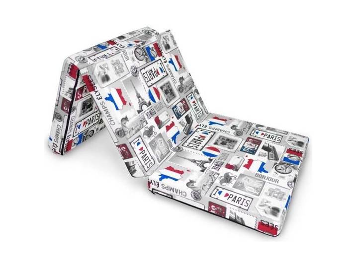 Matelas pliable en mousse NATALIA SPZOO - 1 place - Equilibré - Couleur mix - Paris