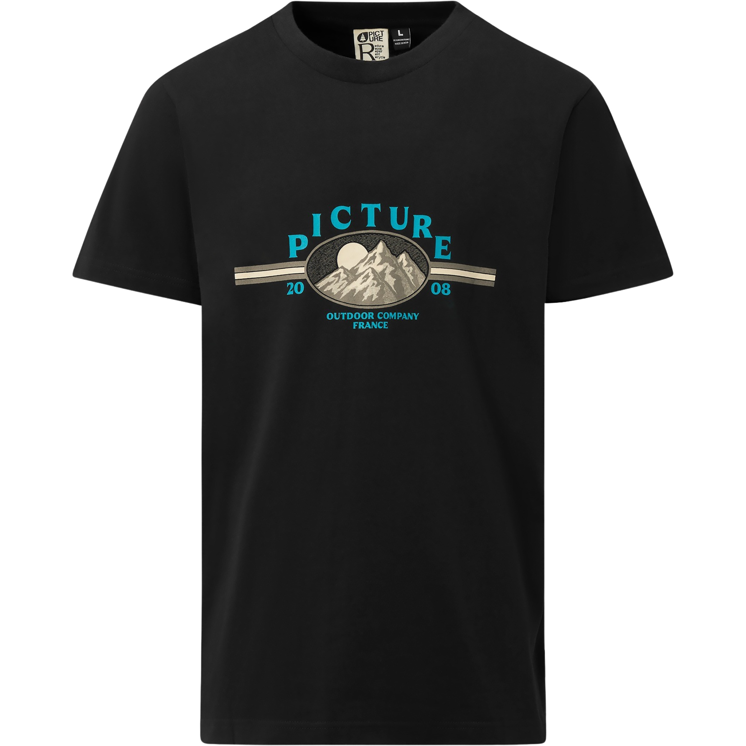 Picture Authentic Herren T-Shirts schwarz Größe S Lifestyle Hautfreundlich
