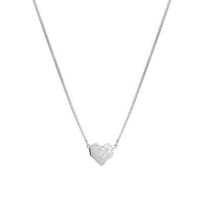Kette mit Anhänger LIEBESKIND BERLIN "Schmuck Geschenk Edelstahl Herz", silber (edelstahlfarben), Halsketten, Damen, Edelstahl, L: 45