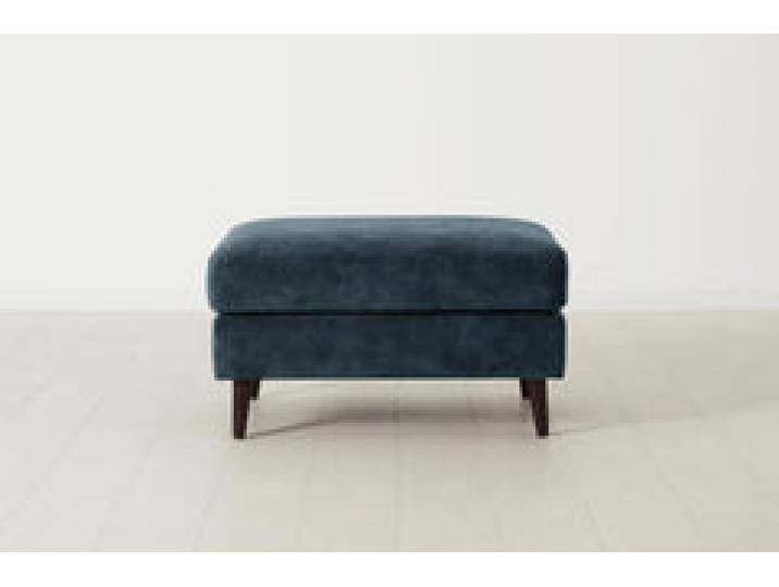 Polsterhocker Model 10, Ozeanblau