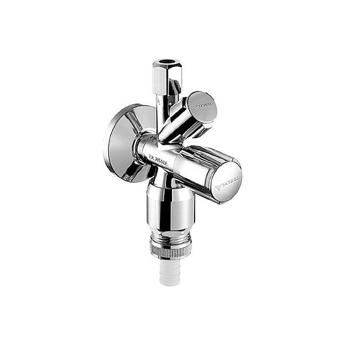 Schell Comfort Kombinations Eckventil 035490699 chrom, mit Rückflußverhinderer