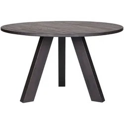 DAHEIM Esstisch Rhonda Ø 129 cm Holz Schwarz
