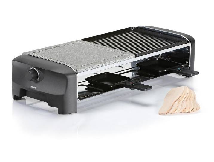 PRINCESS Raclette Grill und Stone 8er , schwarz, Raclettes, Raclette