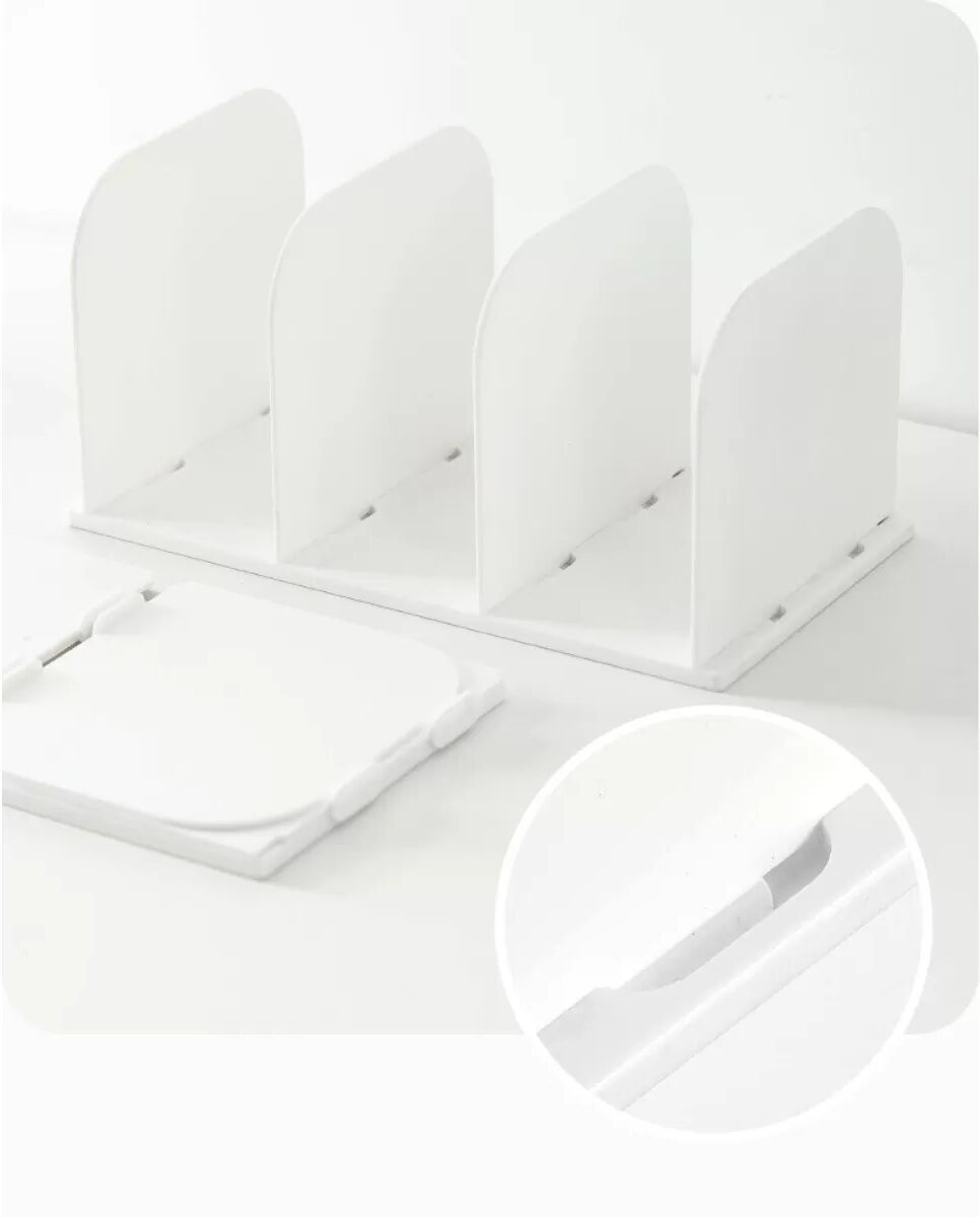 INF Verdickte, verstellbare Regalteiler-Buchstütze - Modularer Buch-Organizer Blau