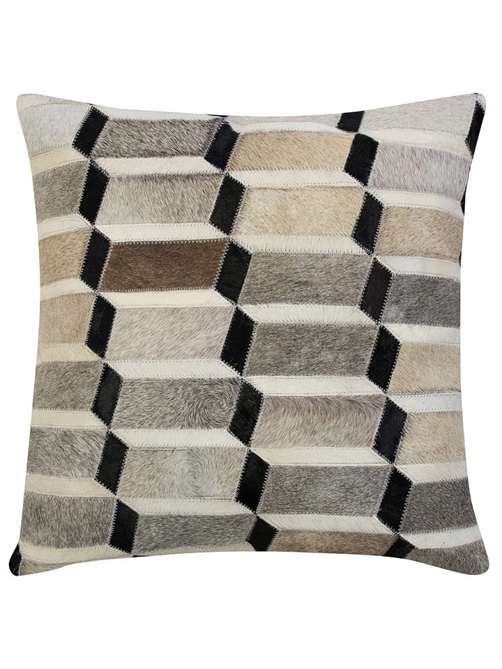 Mars & More Kissen "Cow illusion" in Beige/ Schwarz - (L)45 x (B)45 cm - onesize