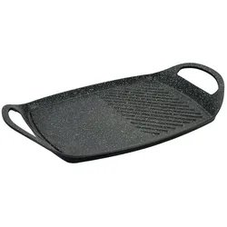 Cheffinger Grillplatte 47cm Aluguss Induktion Bratplatte BBQ Grill braten Plancha
