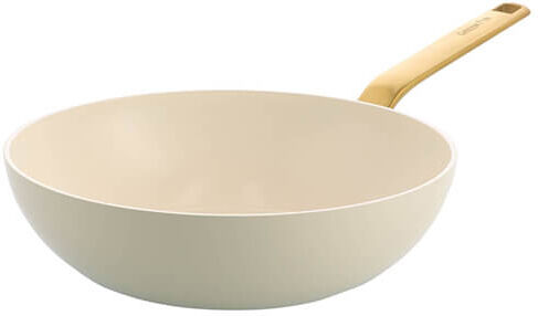 GreenPan Evolution 28cm Wok Cream