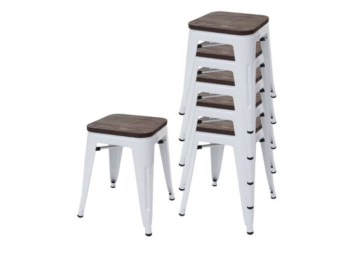 HOCKER HOLZ-SITZFLÄCHE Weiß