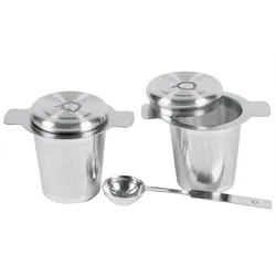 BREDEMEIJER Teefilter mit Teemaßlöffel Edelstahl 2er Set