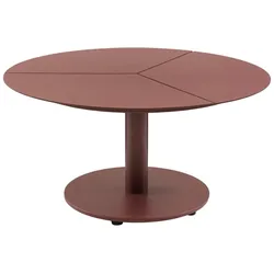 Gartencouchtisch Peace aus Aluminium - 80x80x46 cm, Zinnoberrot