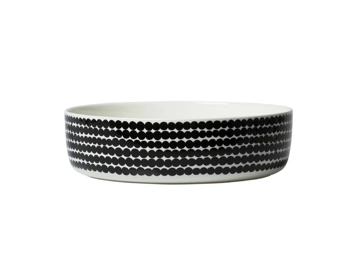 Marimekko - Oiva Räsymatto Schale 3 l, weiss / schwarz