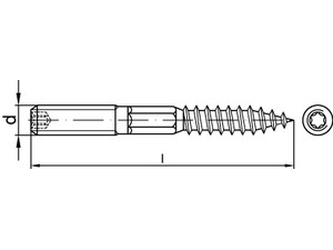 REYHER Stockschrauben 88149 Stahl Typ 23 E galvanisch verzinkt mit metrischem und Holzschraubengewinde 881490010400800