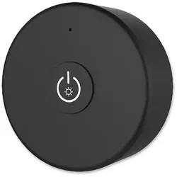 ISOLED Sys-Pro SingleColor 1 Zonen Fernbedienung rund mit Magnet-Rahmen, inkl. Batterie, Schwarz ISO-114439