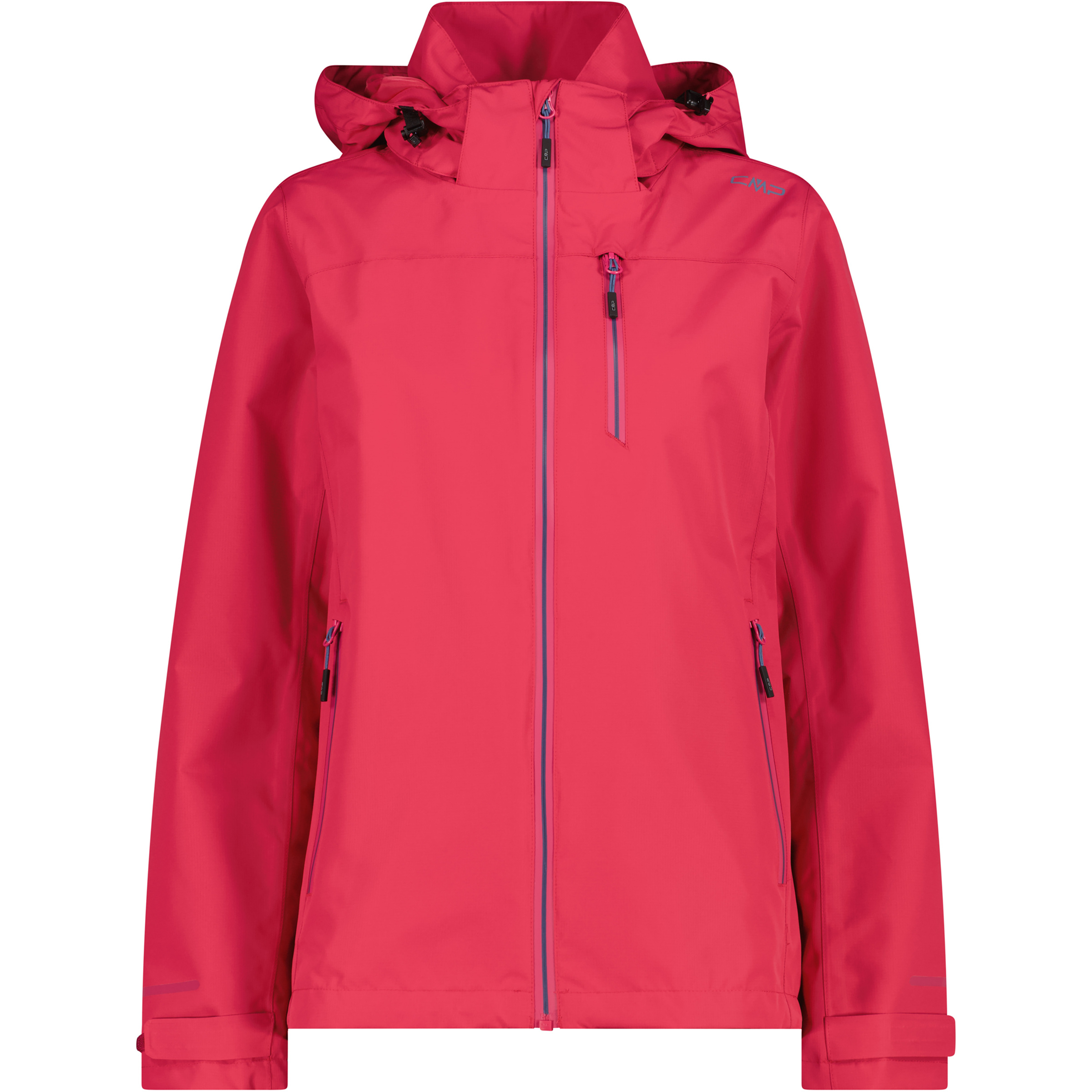 CMP Zip Damen Regenjacke pink Größe XXS Trekking Atmungsaktiv