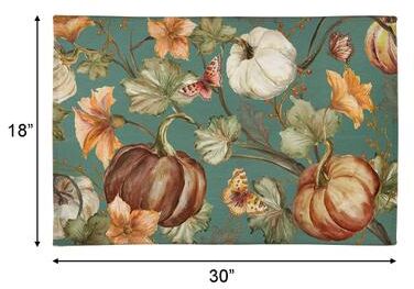 Laural Home Autumn Vines Dusty Teal Outdoor Area Rug