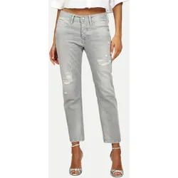 Boyfriend-Fit Jeans Nica Cropped Grau 27