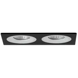 Brumberg 45024560 Einbaumodul rechteckig, 2-fach, schwarz struktur / weiss struktur, L x B: 175 x