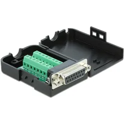 DELOCK D-Sub 15 Bu > Terminalblock mit Gehäuse