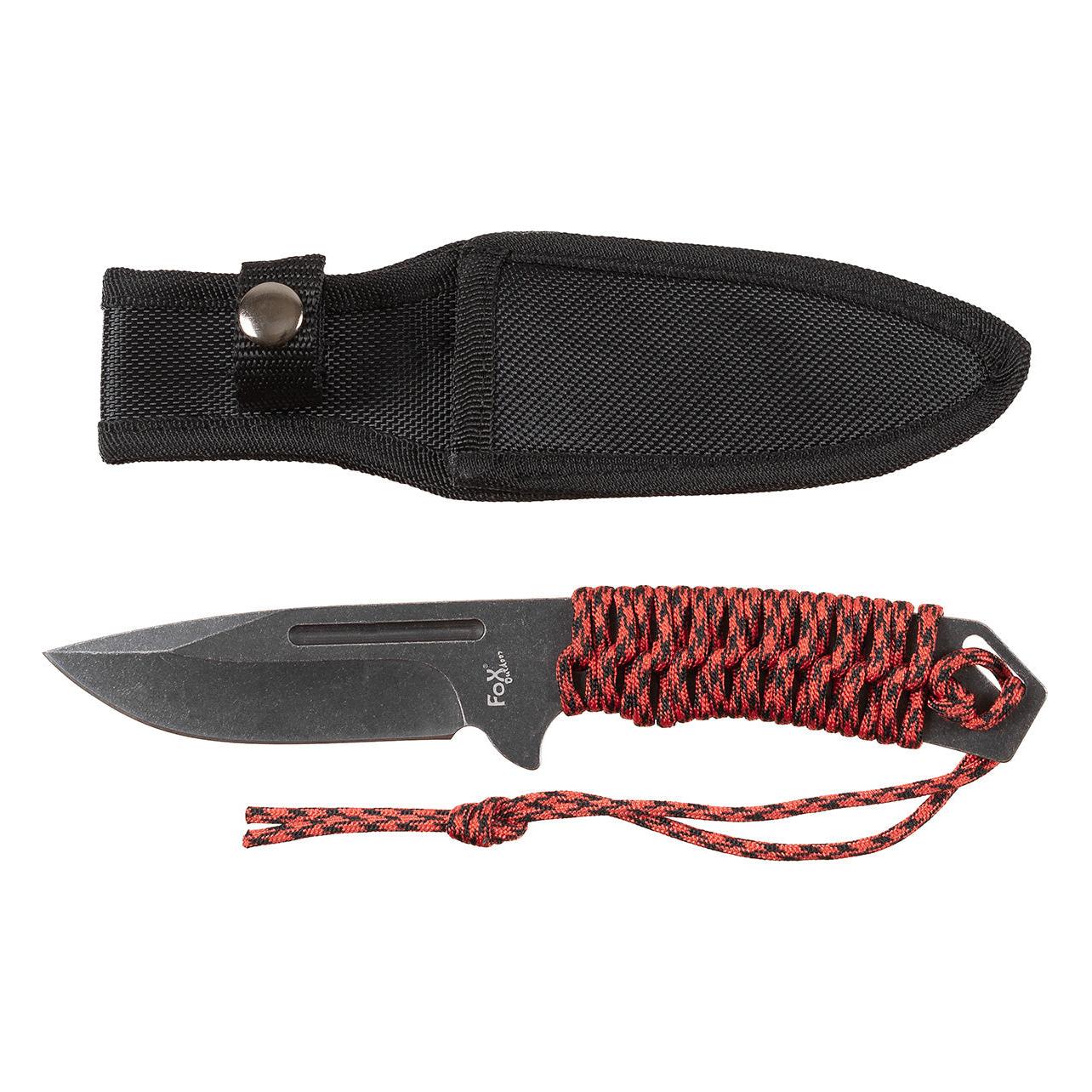Mfh FoxOutdoor Messer "Redrope", gross, stonew., Griff umwickelt (10 cm) (32062402)