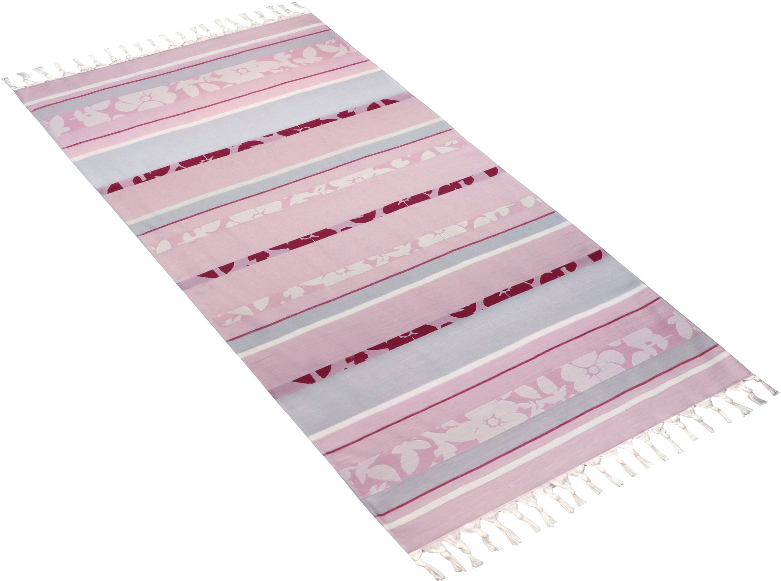 Hamamtuch BUGATTI "Adige", lila (sea lavender), B:80cm L:180cm, Baumwolle, Handtücher, Hamamtuch, 80 x 180 cm sea lavender B/L: 80cmx180cm, 1 Stk.