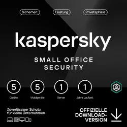 Kaspersky Small Office Security 2026 ? 1 Server + 5 Geräte + 5 Mobile - 1 Jahr, Download