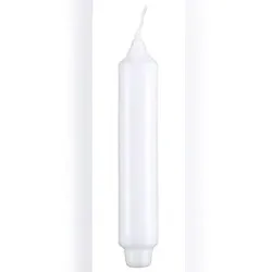 Kopschitz Kerzen Kerzen Punchkerzen (Stabkerzen mit gefrästen Fuß) Weiß, 250 x 30 mm, 12 Stück