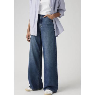 Weite Jeans LEVI'S "CINCH BAGGY", Damen, Gr. 30, Länge 29, blau (cinch baggy chasing dreams), Denim/Jeans, Obermaterial: 100% Baumwolle, lang, Jeans, Hohe Leibhöhe, weite Beinform