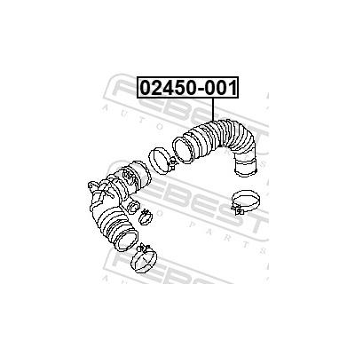 FEBEST Schlauch, Luftversorgung 02450-001 für NISSAN