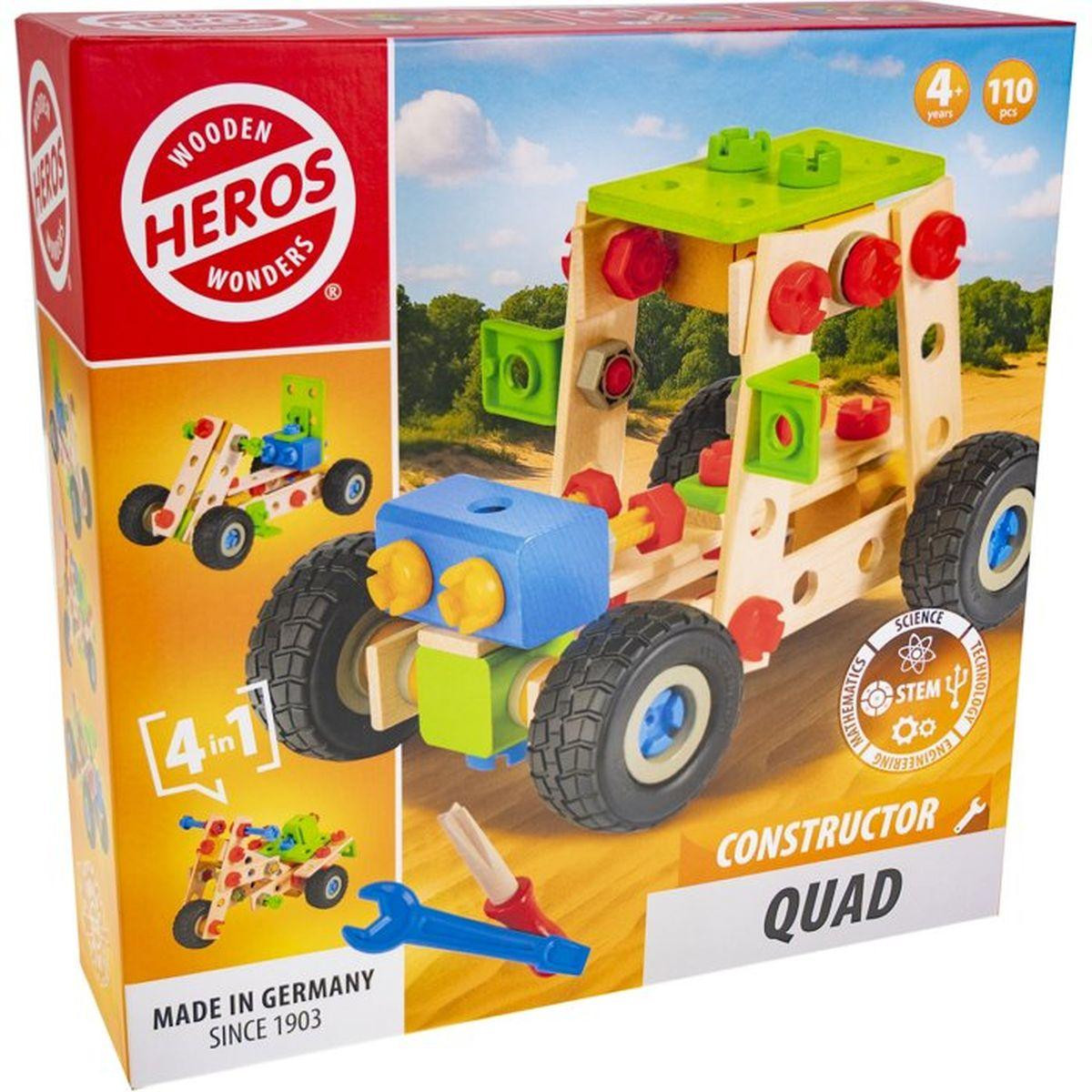 Tactic Quad houten constructieblokken 4-in-1, 110 elementen