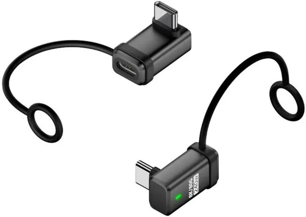 INF 240W USB-C Stecker auf Stecker 3D Winkeladapter - 120Gbps Datenübertragung (2er-Pack) Schwarz