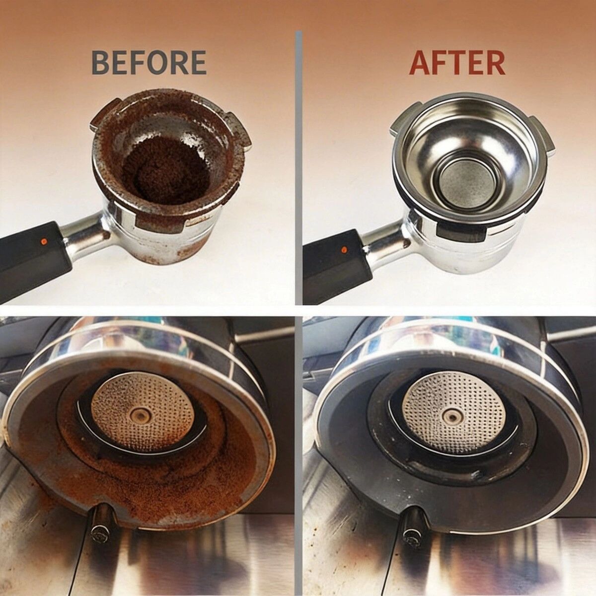 INF Espresso Backflush Blinddisc Kit Schwarz 2 Stück + 16 Reinigungstabletten 54mm, kompatibel mit Breville Sage 8 Series