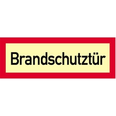 Aufkleber Brandschutztür, Folie, langnachleuchtend, 160-mcd, 297x105 mm