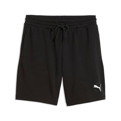 Trainingsshorts PUMA "SPORT GRAPHIC SHORTS 8 TR", Herren, Gr. L, N-Gr, schwarz (puma schwarz), Sweatware, Obermaterial: 68% Baumwolle, 32% Polyester, bedruckt, regular fit ca. Mitte Knie, Hosen, mit Eingrifftaschen, ca. Mitte Knie Länge, aus...