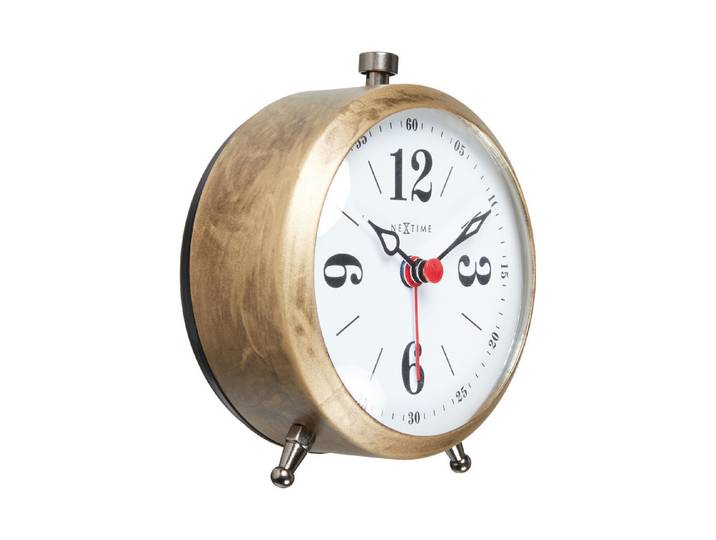 NexTime Wecker Harvey gold/weiss