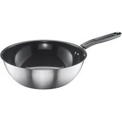 Fiskars Pan Wok 1072313, Pfanne + Kochtopf, Silber