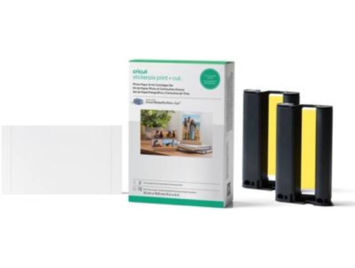 Cricut - Conso Plastif Papier Photo 72f Blanc + 2 Encres Sticke