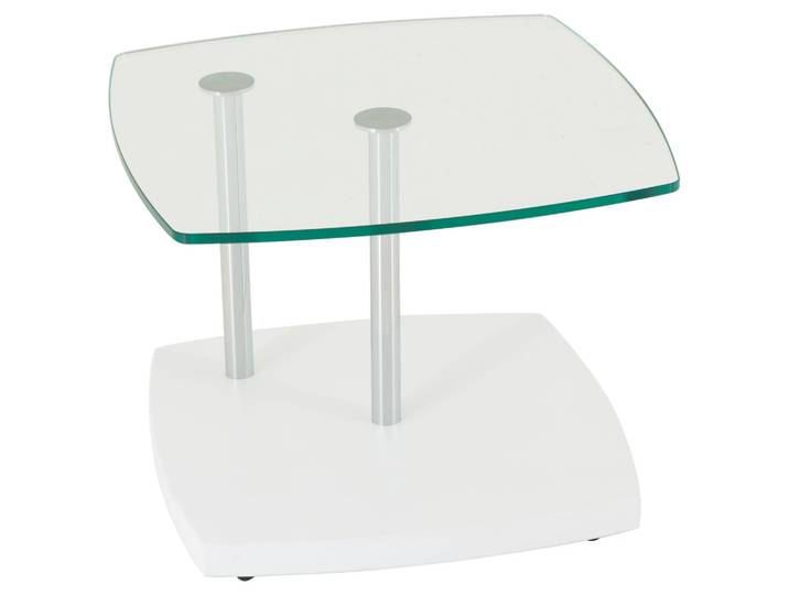 Salontisch Saint-Tropez Weiss, Quadratisch, Glas, Lack