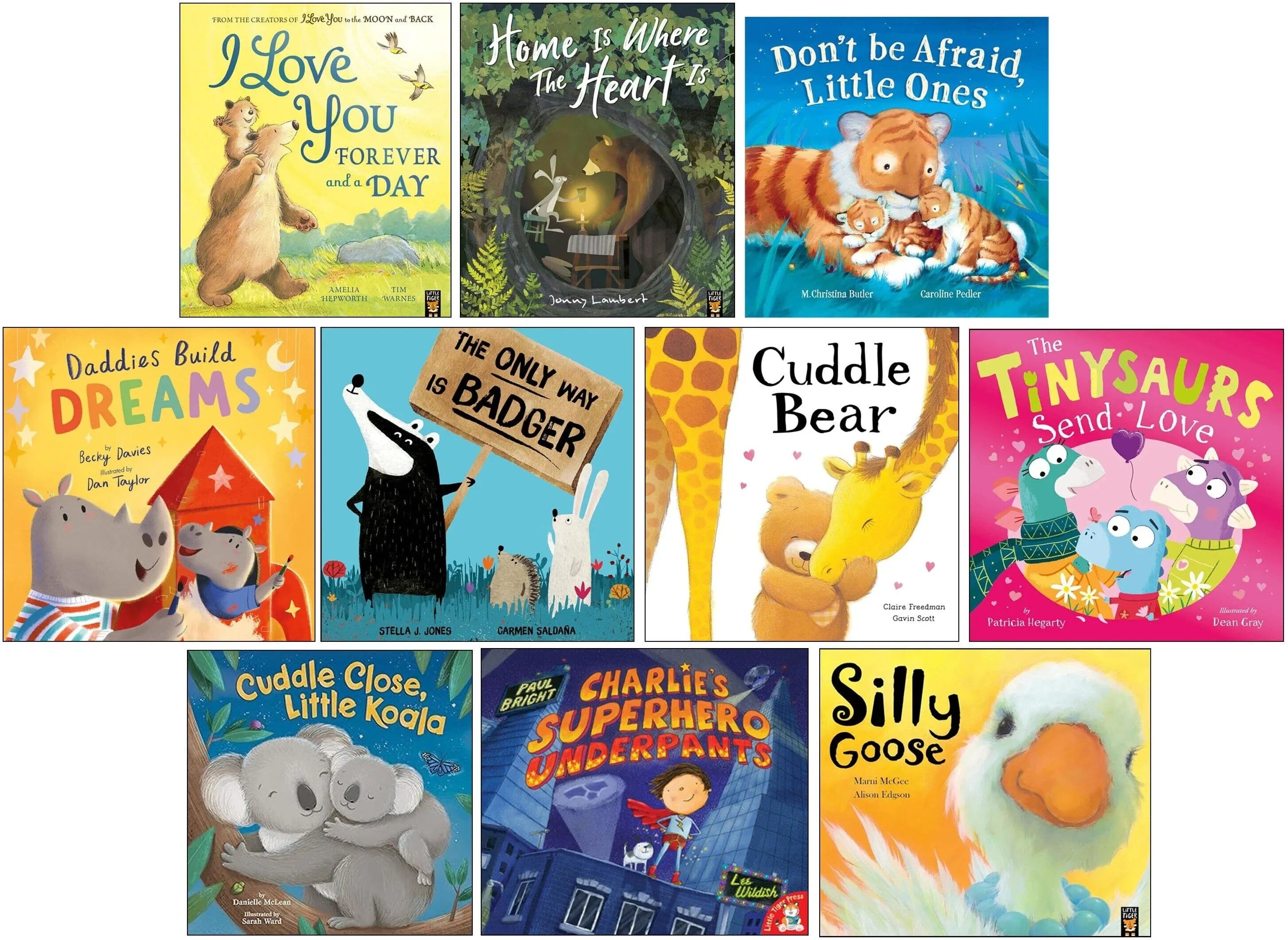 Little Tiger Love & Family 10 Picture Books Collection Set (I Love You Forever and a Day, Don't be afraid Little Ones, Home is where the Heart is and MORE)